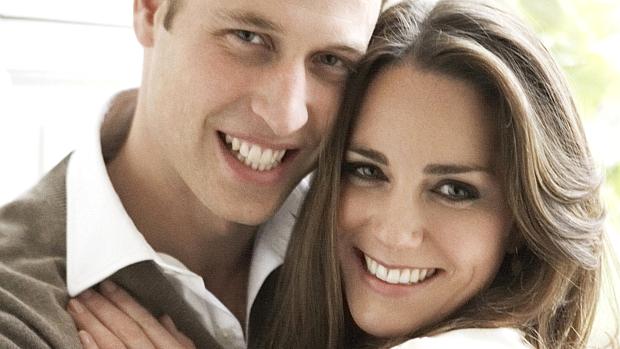 William e Kate na foto oficial de noivado