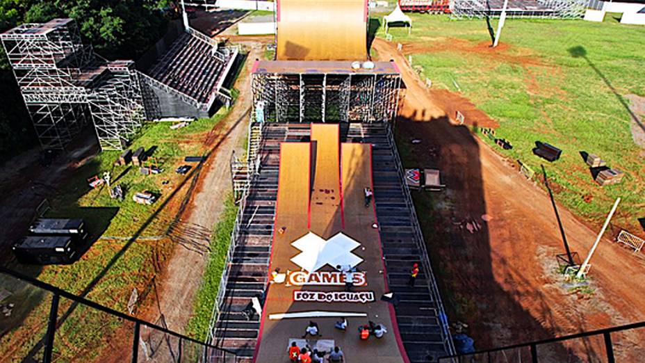 Estrutura em Foz do Iguaçu já está montada para receber X-Games