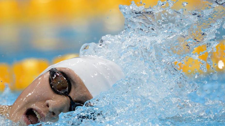 Ye Shiwen nas eliminatórias dos 200 metros medley, na manhã desta segunda