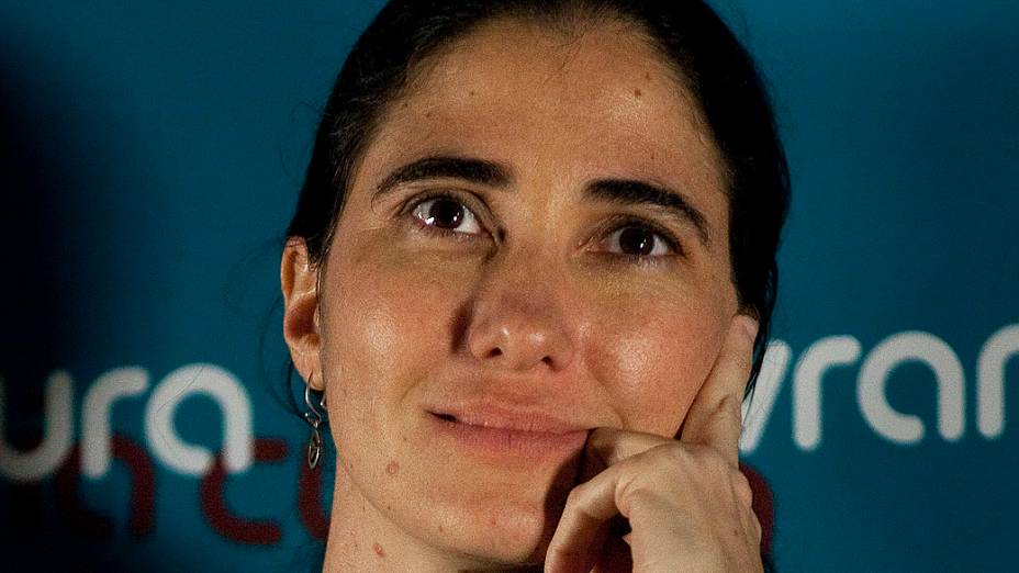 Manifestantes interromperam a blogueira cubana Yoani Sánchez durante evento nesta quinta-feira (21) na Livraria Cultura da Avenida Paulista, na região central de São Paulo