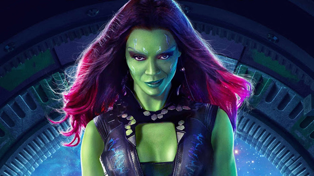 Zoe Saldana como Gamora em Guardiões da Galáxia