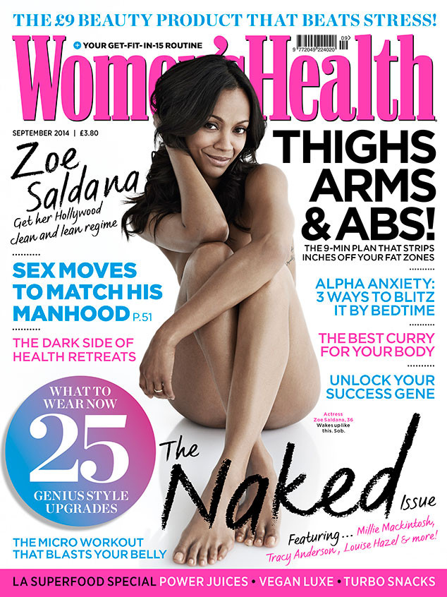 Zoe Saldana para a revista britânica 'Women's Health'
