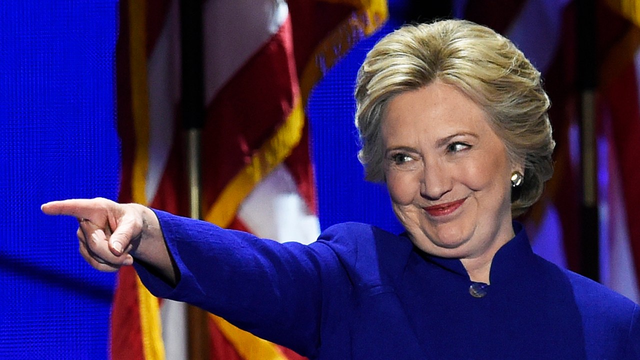 Hillary Clinton durante a Convenção Democrata, na Filadélfia