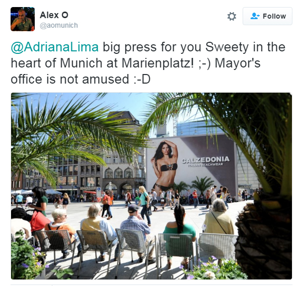 Outdoor com Adriana Lima em Munique