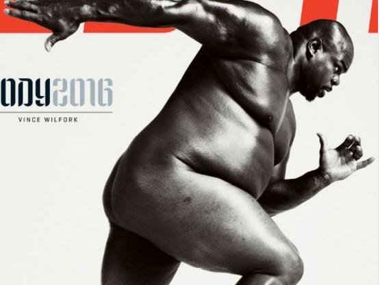 Vince Wilfork, estrela da NFL, na capa da 'ESPN Body Issue' de 2016