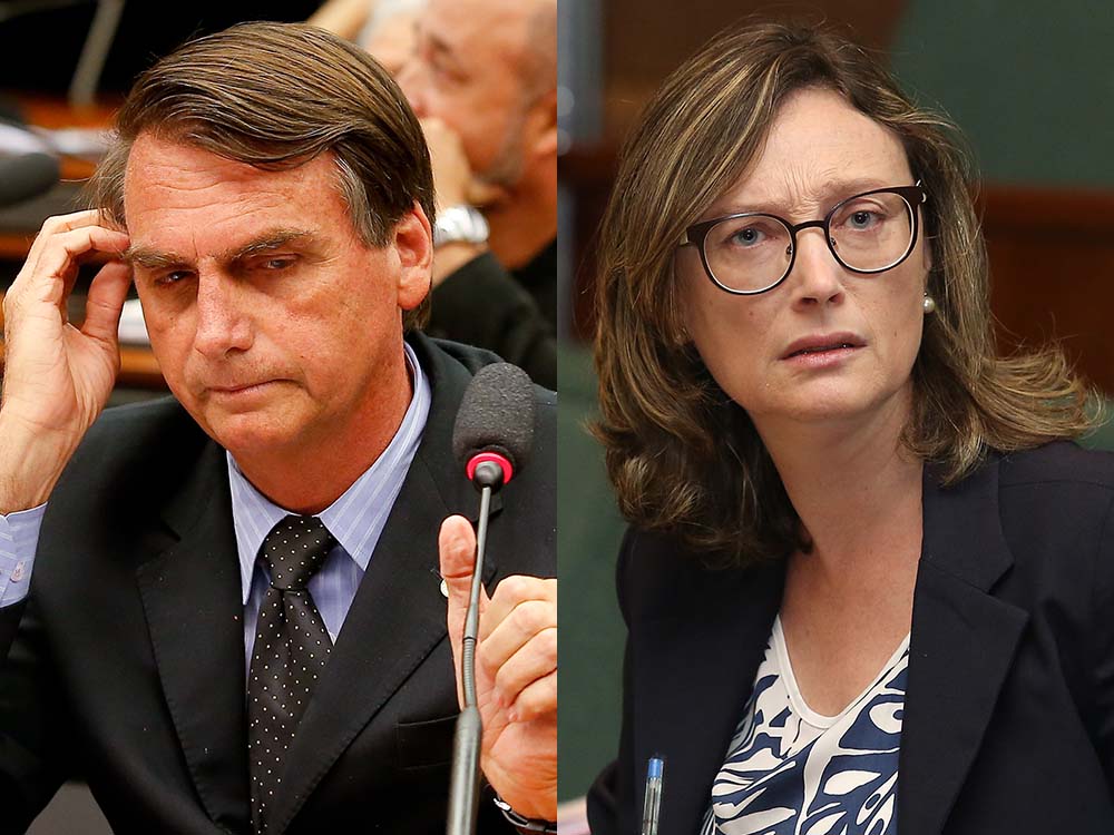 Os deputados Jair Bolsonaro e Maria do Rosário