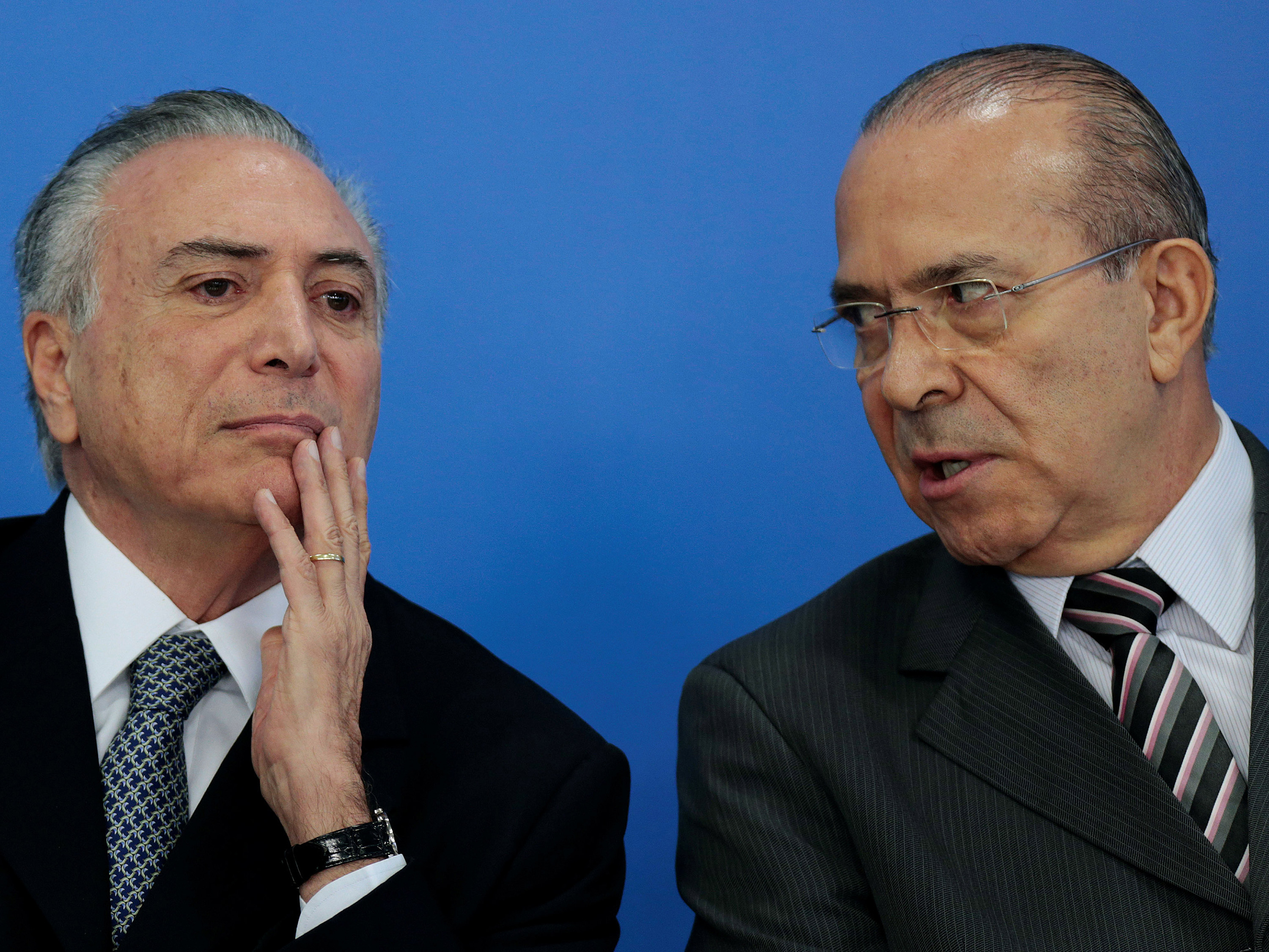 Ministro-chefe da Casa Civil, Eliseu Padilha e Presidente interino Michel Temer, durante reunião no Palácio do Planalto, em Brasília