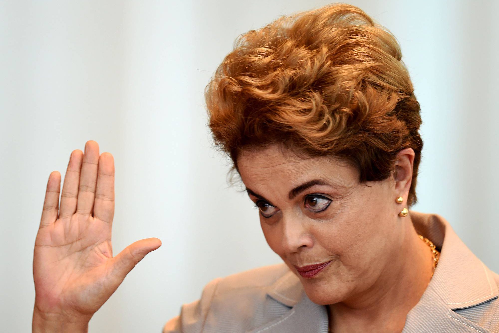 A presidente da República afastada, Dilma Rousseff, concede entrevista coletiva em Brasília (DF) - 14/06/2016