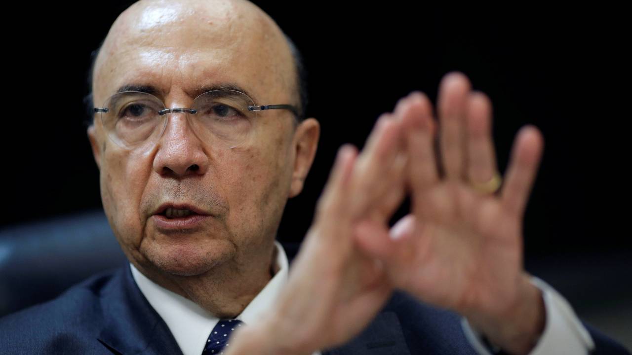 Ministro da Fazenda, Henrique Meirelles, em coletiva de imprensa, Brasília