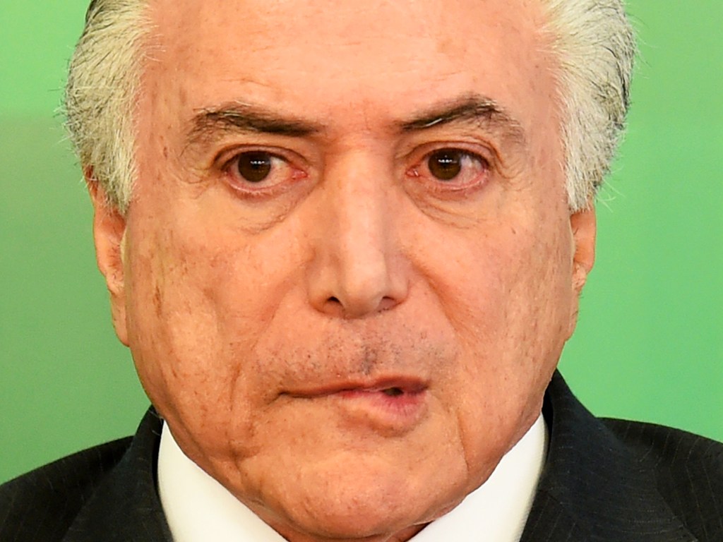 O presidente da República em exercício, Michel Temer, durante cerimônia no Palácio do Planalto, em Brasília (DF), para anunciar o reajuste de 12,5% no programa Bolsa Família - 29/06/2016