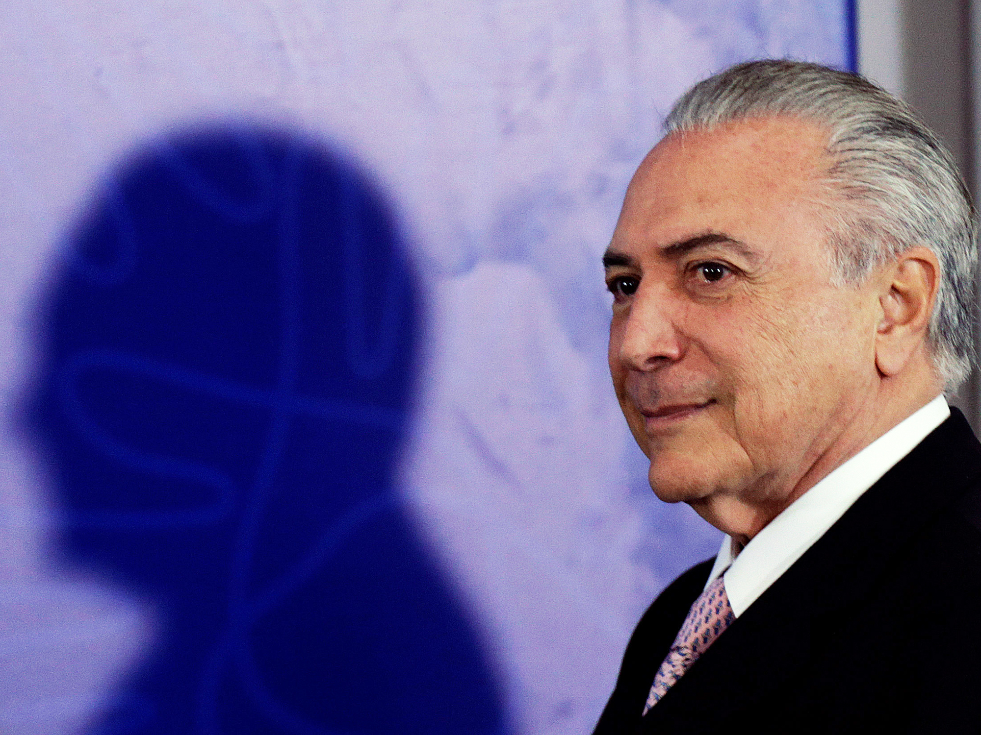 O presidente da República em exercício, Michel Temer, durante encontro com empresários, na Confederação Nacional da Indústria (CNI)
