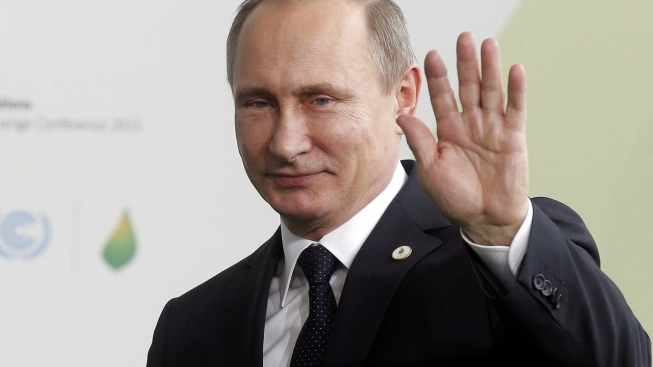 O presidente russo, Vladimir Putin, durante o primeiro dia da Conferência do Clima de Paris (COP21)