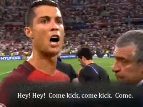 Cristiano Ronaldo exige que João Moutinho cobre pênalti contra a Polônia