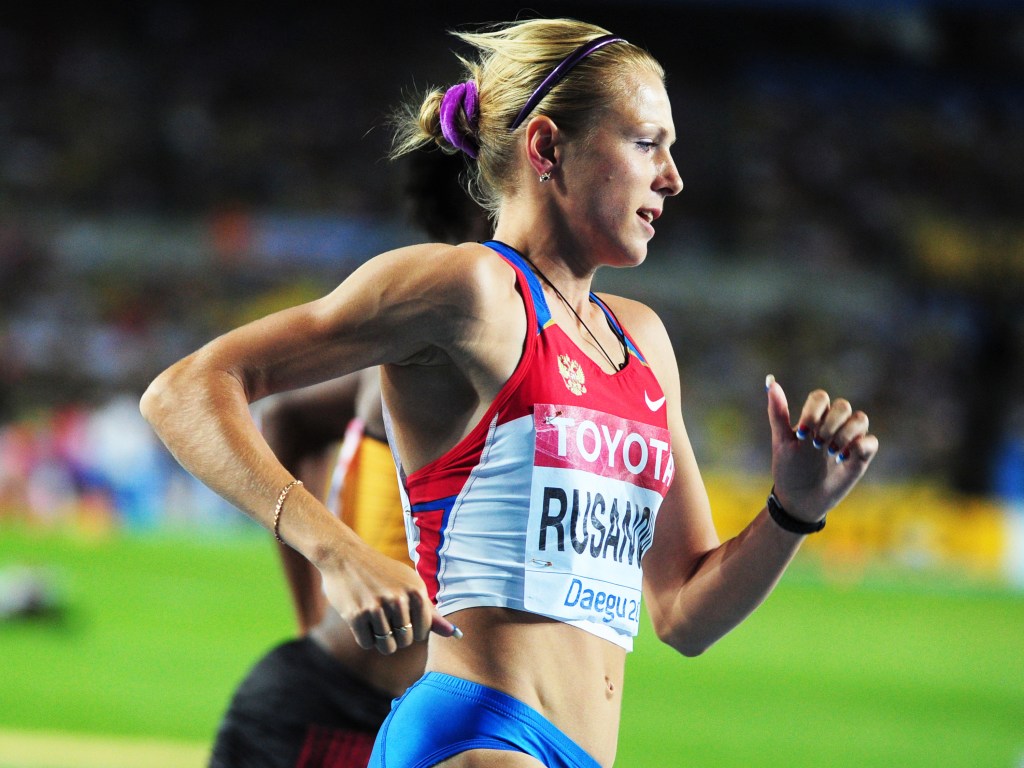 A atleta russa Yuliya Stepanova, durante a corrida de 800 metros, nas semifinais do Campeonato Mundial de Atletismo, em Daegu, na Coreia do Sul - 02/09/2011