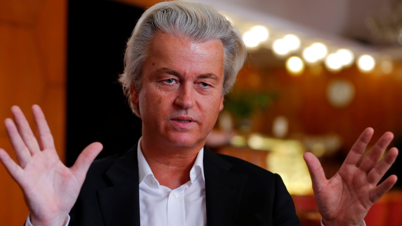 Advogado Geert Wilders, que é contra a União Europeia, concede entrevista à Reuters acerca da posição de outros países frente ao Brexit