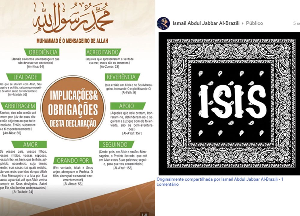 NO RADAR - Os terroristas criaram um canal de comunicação na internet que seria coordenado por um brasileiro e tem sido usado pelo Estado Islâmico para recrutar novos militantes jihadistas