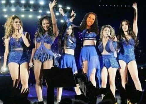 Montagem usada na campanha #InêsBrasilNewMember5H, que pede a inclusão da aspirante a ex-BBB no grupo Fifth Harmony