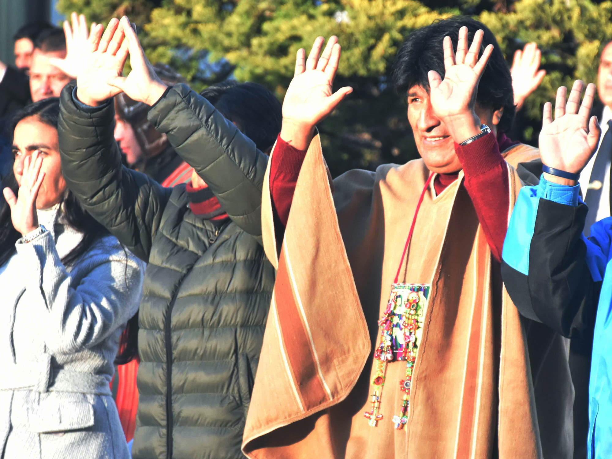 O presidente da Bolívia, Evo Morales, durante celebração do Ano Novo Aymara, na capital La Paz, em sua residência presidencial - 21/06/2016