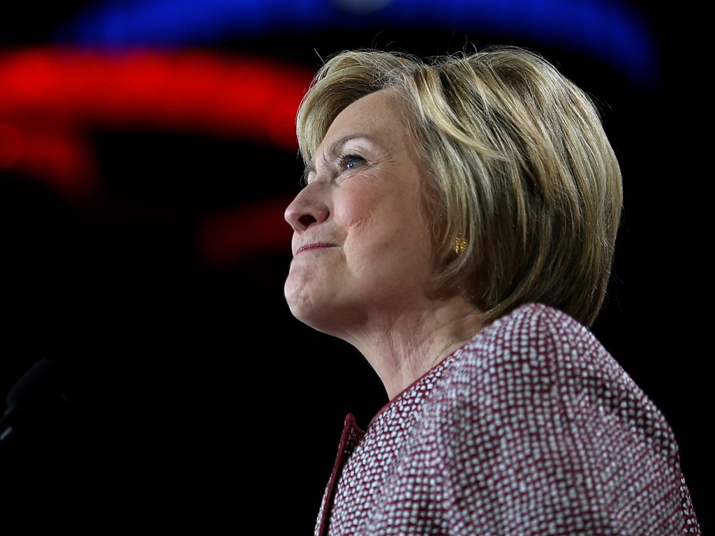 Hillary Clinton durante evento de campanha em Nova York