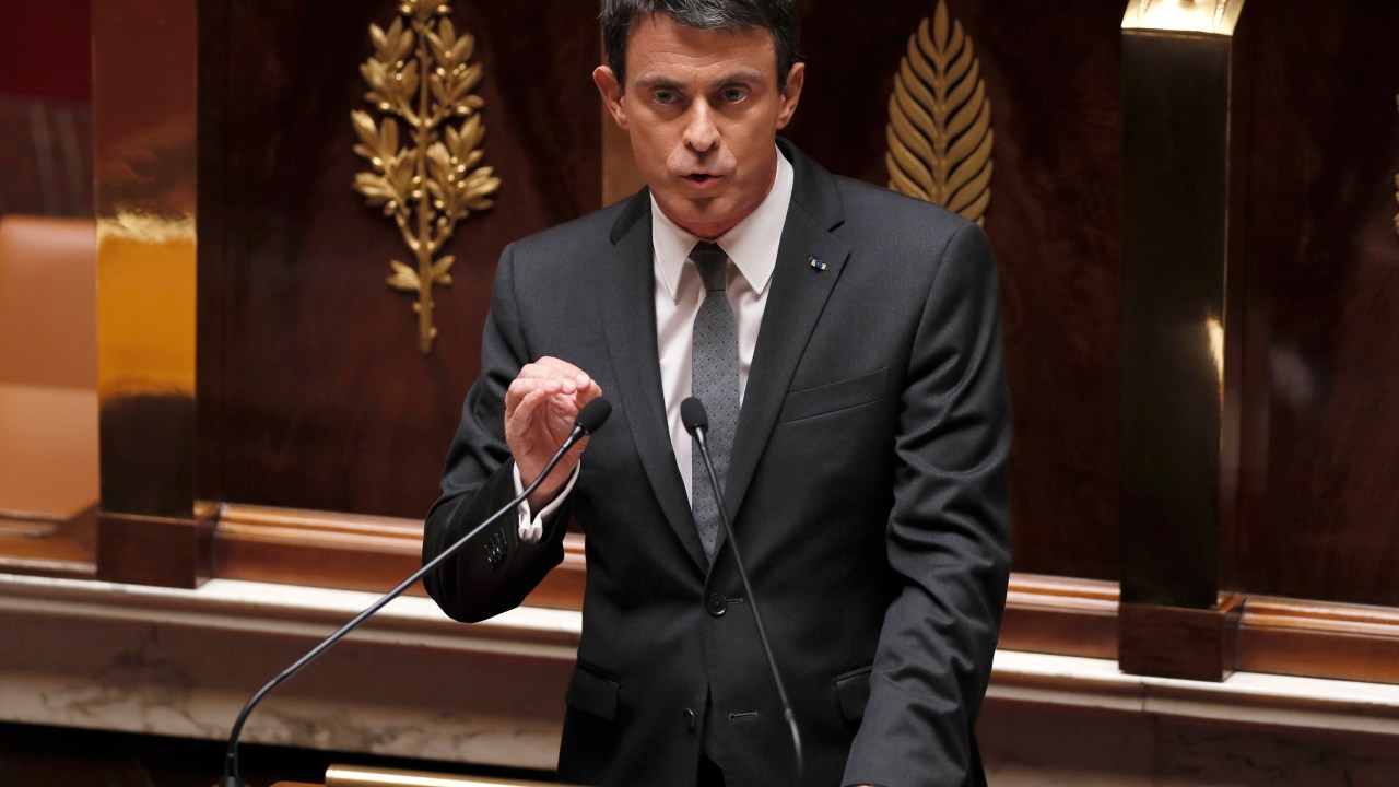 O primeiro-ministro francês, Manuel Valls