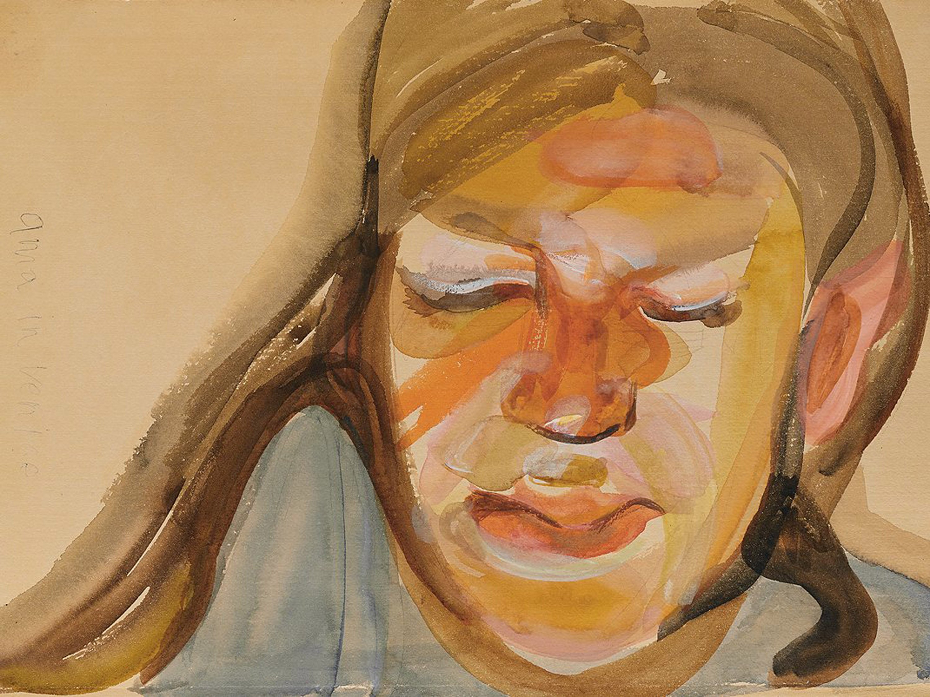 Anna em Veneza - Lucian Freud