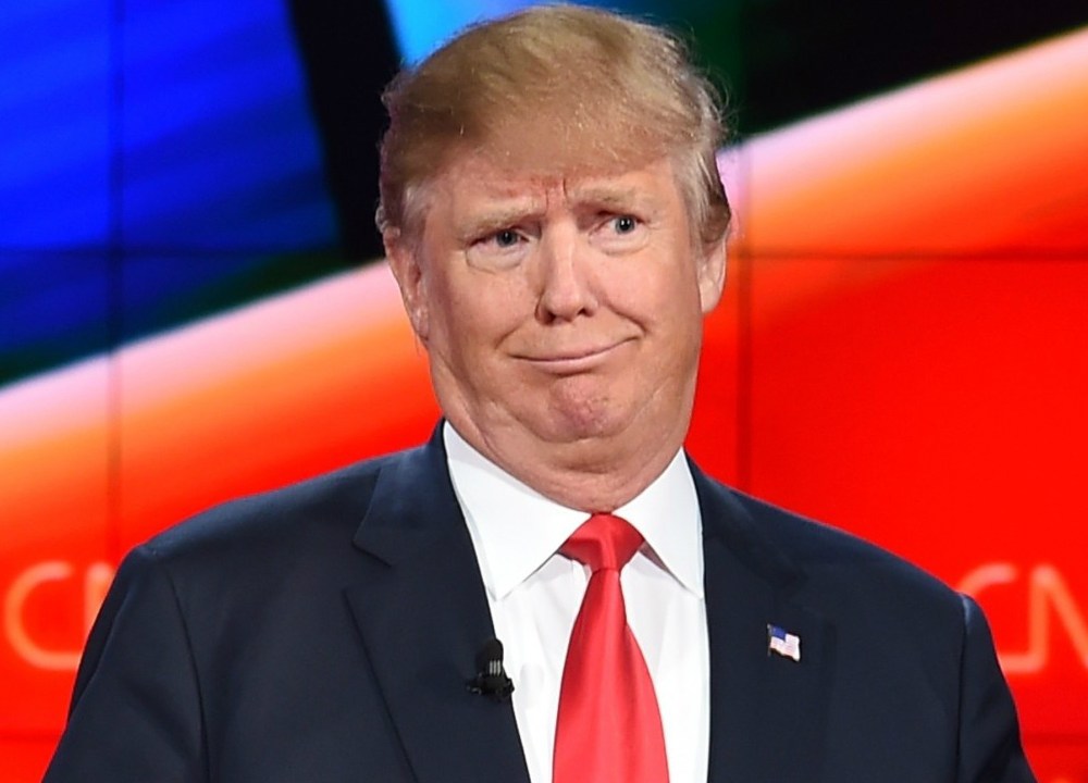 O pré-candidato Donald Trump durante um dos debates republicanos