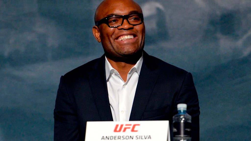 Anderson Silva no evento de divulgação da temporada 2015 do UFC, em Las Vegas