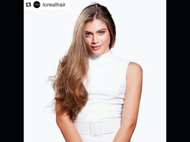 A modelo cearense Valentina Sampaio, de 20 anos, primeira transexual a representar marca internacional de cosméticos para cabelos