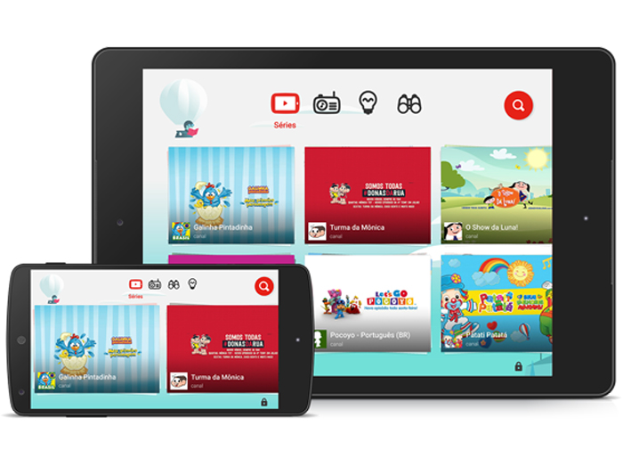 O aplicativo YouTube Kids possui conteúdo gratuito voltado para toda família