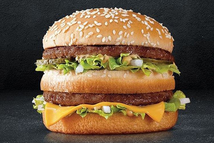 O lanche 'Big Mac', da rede fast-food McDonald's