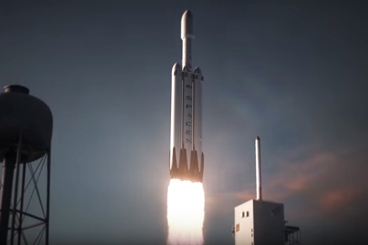 Lançamento do foguete Falcon Heavy