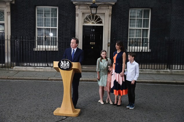 David Cameron discursa pouco antes da nomeação de Theresa May como nova Primeira-Ministra britânica - 13/07/2016