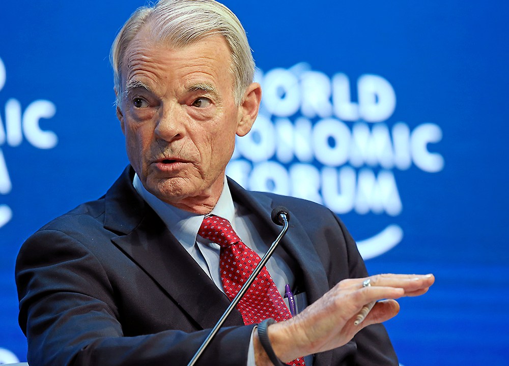 O economista Michael Spence, durante o Encontro Anual do Fórum Economico Mundial de 2015 em Davos, na Suíça