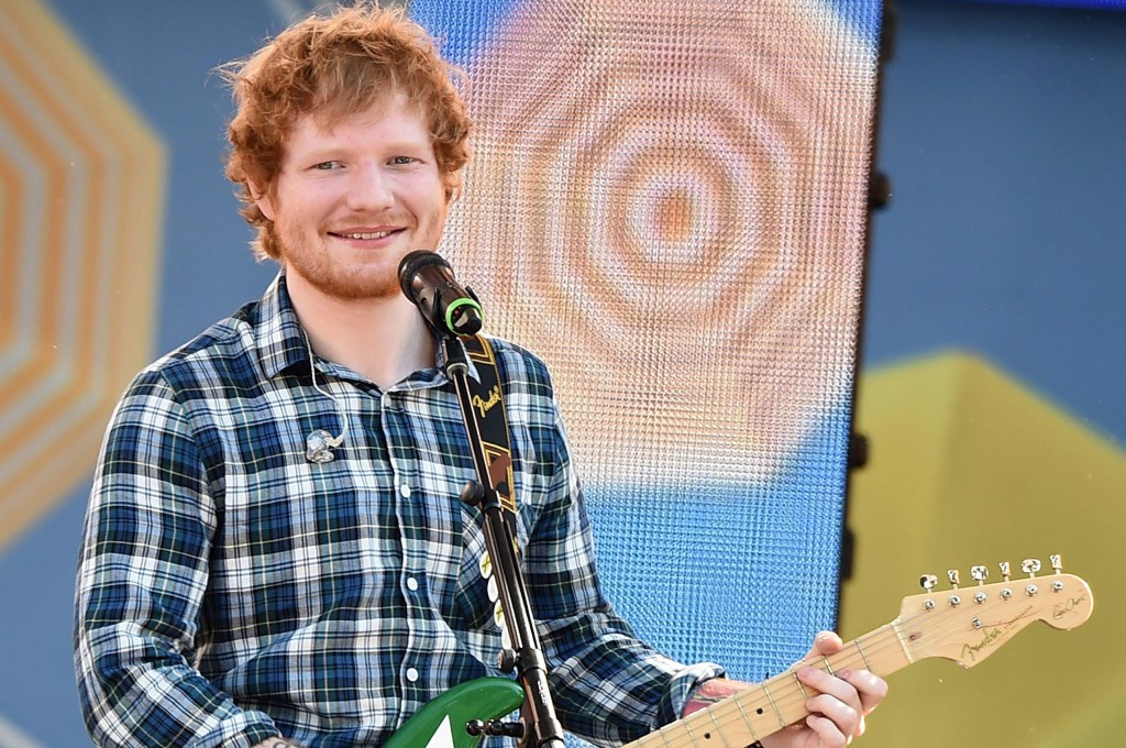 Ed Sheeran se apresenta no Central Park, Nova York, em 2015