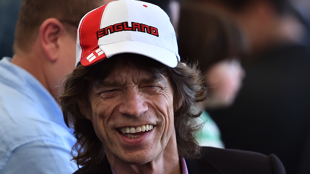 Mick Jagger na final entre Alemanha e Argentina