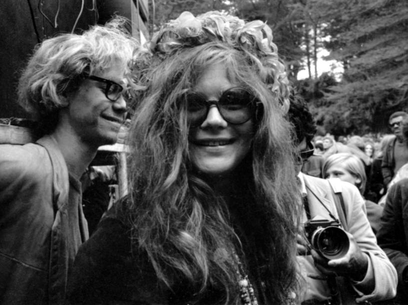 A cantora Janis Joplin em cena do documentário Janis: Little Girl Blue