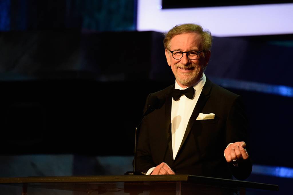 Steven Spielberg discursa no American Film Institutes 44th Life Achievement Award Gala Tribute, em Hollywood, na Califórnia