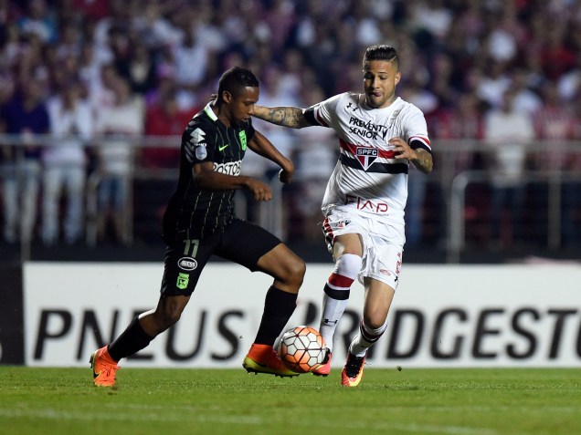Lance no jogo entre São Paulo e Atlético Nacional pela Libertadores, no Morumbi