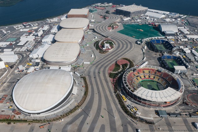 Vista aérea do Parque Olímpico no Rio de Janeiro