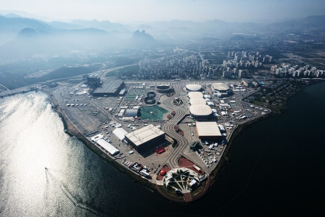 Vista aérea do Parque Olímpico no Rio de Janeiro