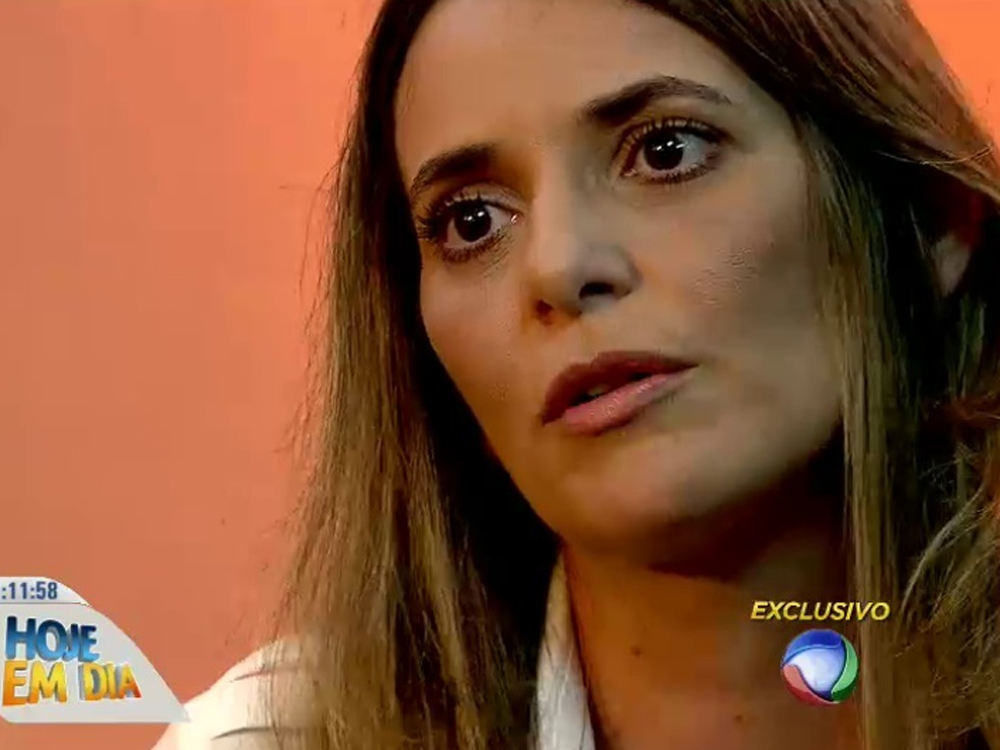 Giovana Oliveira, cunhada de Ana Hickmann, em entrevista ao 'Hoje em Dia'