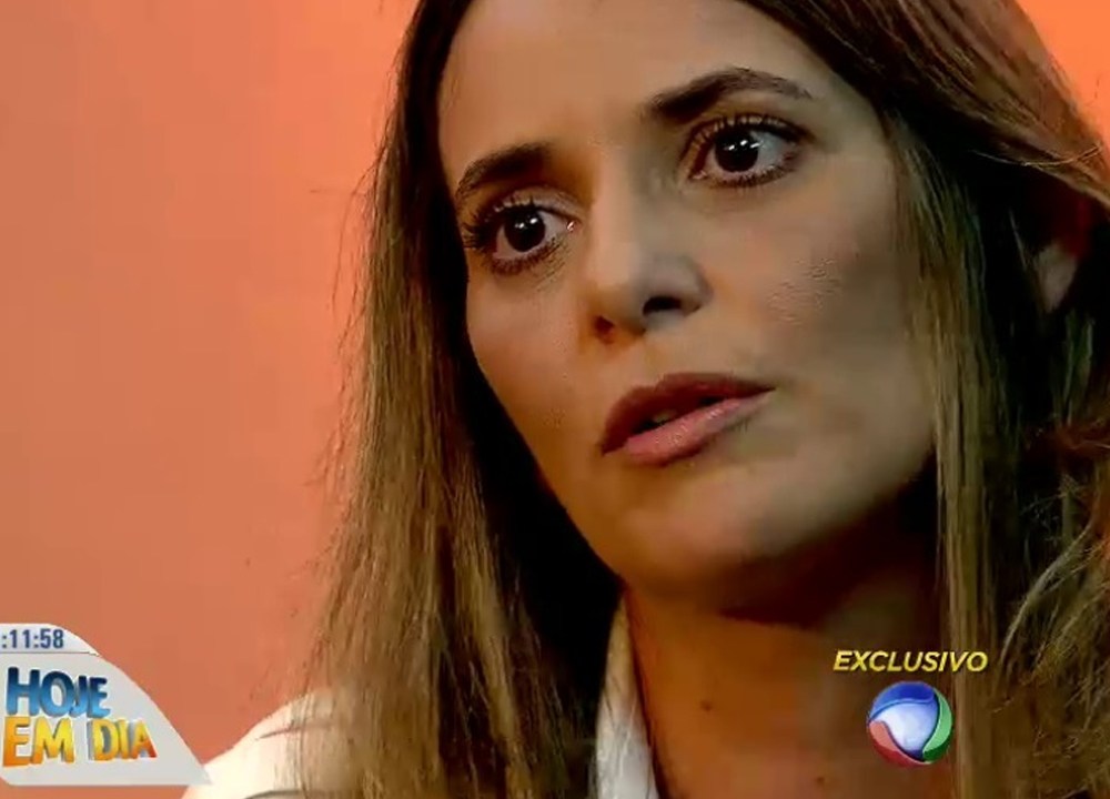 Giovana Oliveira, cunhada de Ana Hickmann, em entrevista ao 'Hoje em Dia'