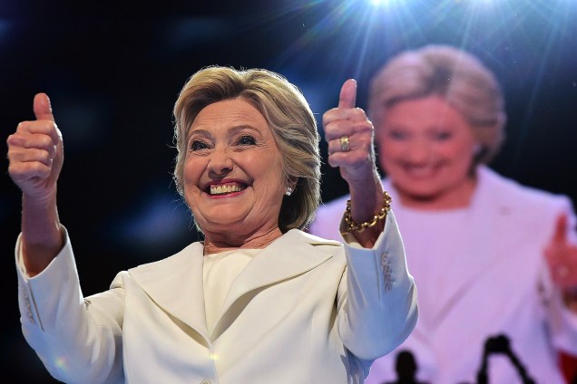 Hillary Clinton durante o quarto dia da Convenção do Partido Democrata americano, na Filadélfia (EUA) - 28/07/2016