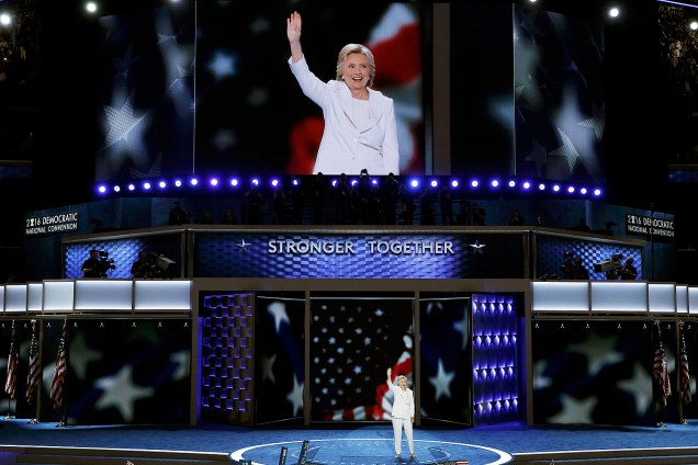 Hillary Clinton durante o quarto dia da Convenção do Partido Democrata americano, na Filadélfia (EUA) - 28/07/2016