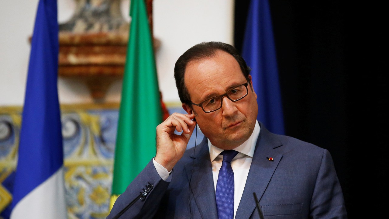 O chefe de Estado francês, François Hollande