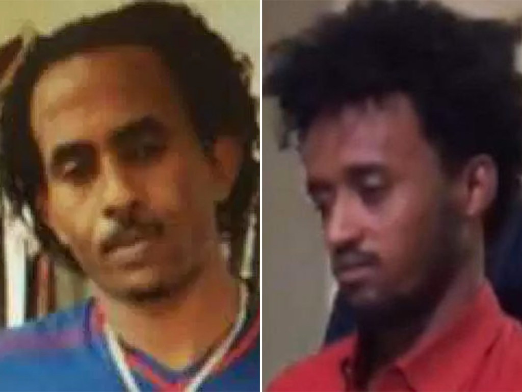 Imagem do homem que acredita-se ser Mered Medhanie (à esquerda) e homem que foi extraditado para a Itália (à direita)