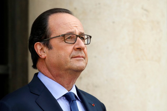 Presidente francês François Hollande durante cerimônia no Palácio do Eliseu em Paris - 11/07/2016