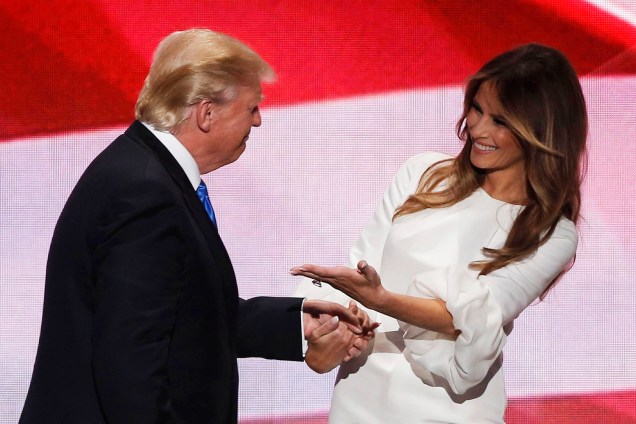 Melania Trump, esposa de Donald Trump, discursa durante Convenção Nacional do Partido Republicano americano, em Cleveland (EUA) - 18/07/2016