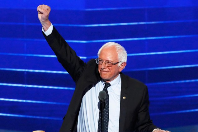 Candidato democrata à presidência dos Estados Unidos, Bernie Sanders, discursa durante a convenção de seu partido, na cidade da Filadélfia (EUA) - 25/07/2016