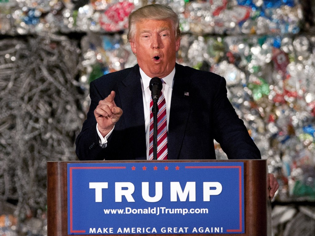 O candidato republicano, Donald Trump, discursa durante campanha no estado da Pensilvânia, nos Estados Unidos